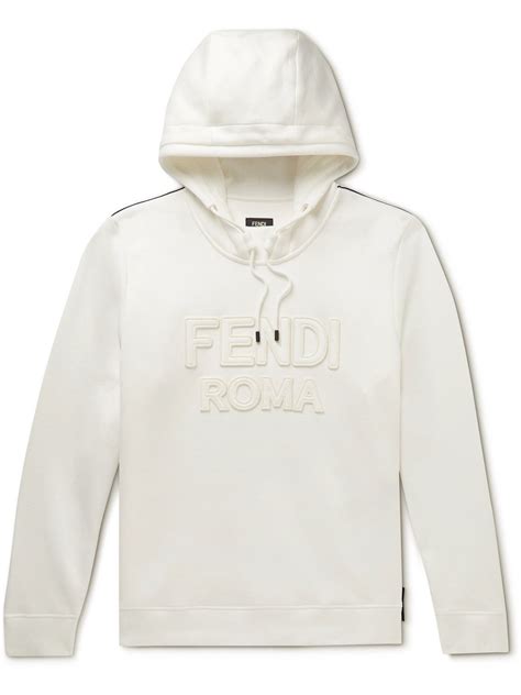 fendi white hoodie|Fendi hoodie harrods.